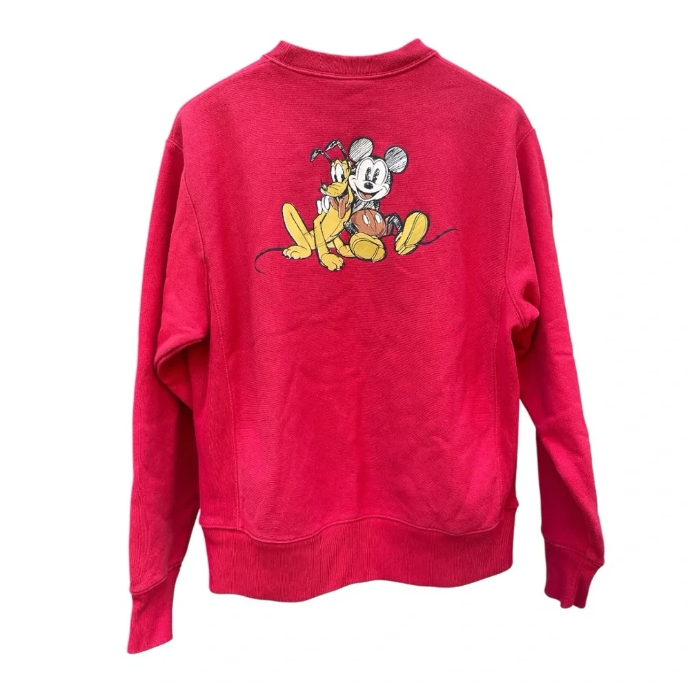 Vintage Disney x Champion Mickey Crewneck Red 90s Collectible L/XL - Picture 3 of 10